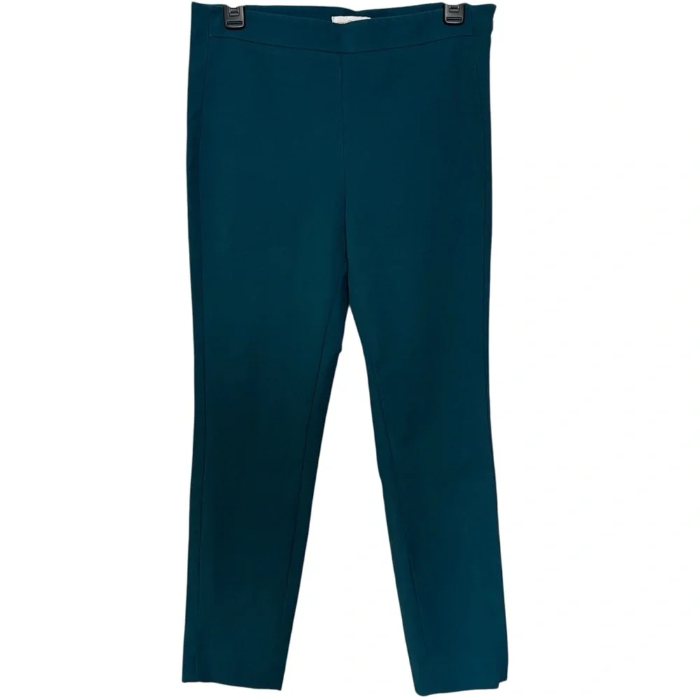 Tory Burch Teal Skinny Ankle Dress Pants Womens Size 8